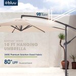 Bluu 10ft Cantilever Patio Umbrella - Beige