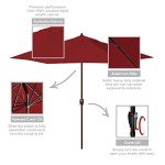 9' Round Sunbrella Patio Umbrella with Crank Lift