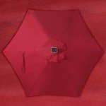 7.5 ft Solar Patio Umbrella with LED Lights