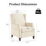 Mancave Wingback Recliner Chair with Storage Pocket