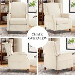 Mancave Wingback Recliner Chair with Storage Pocket