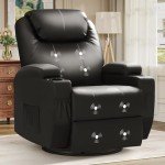 Mancave Rocking Recliner with Massage & Cup Holders