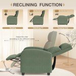 Furniwell Adjustable Massage Recliner Chair for Mancave