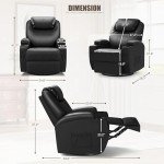 Mancave Rocking Recliner with Massage & Cup Holders