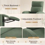 Furniwell Adjustable Massage Recliner Chair for Mancave