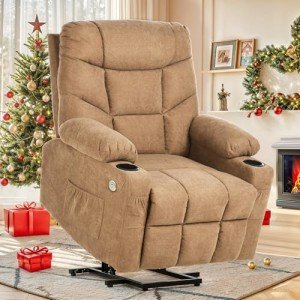 Comfortable Power Lift Recliner with Massage & Heat