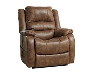 Ashley Yandel Brown Faux Leather Power Lift Recliner