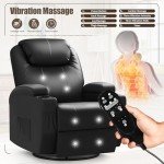 Mancave Rocking Recliner with Massage & Cup Holders
