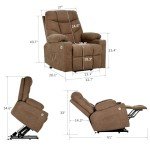 Comfortable Power Lift Recliner with Massage & Heat