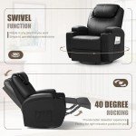 Mancave Rocking Recliner with Massage & Cup Holders