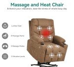 Comfortable Power Lift Recliner with Massage & Heat