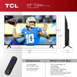 43-Inch TCL 4K Smart TV with Roku and Dolby