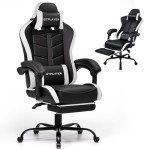 GTPLAYER Adjustable Gaming Chair with Footrest