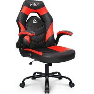 Ergonomic Gaming Chair with Lumbar Support - Red