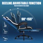GTPLAYER Adjustable Gaming Chair with Footrest
