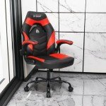 Ergonomic Gaming Chair with Lumbar Support - Red