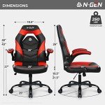Ergonomic Gaming Chair with Lumbar Support - Red