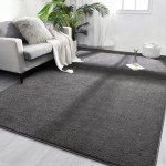 Dark Grey Super Soft Memory Foam Area Rug