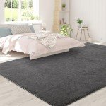 Dark Grey Super Soft Memory Foam Area Rug