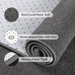 Dark Grey Super Soft Memory Foam Area Rug