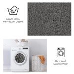 Dark Grey Super Soft Memory Foam Area Rug
