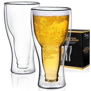 Double Wall Insulated Beer Glasses - Set of 2