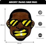 HYPEECE Angry Swag Man Rug for Mancaves