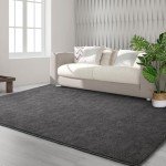 Dark Grey Super Soft Memory Foam Area Rug