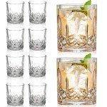 Set of 8 Crystal Whiskey Glasses - Perfect Gift