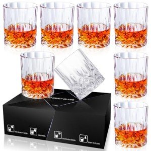 Whiskey Glasses Set of 8 in Gift Box