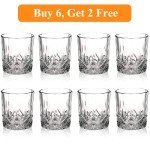 Set of 8 Crystal Whiskey Glasses - Perfect Gift