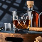 Personalized Whiskey Glass Set - 4 Unique Designs