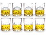 Set of 8 Crystal Whiskey Glasses - Perfect Gift
