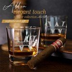 Personalized Whiskey Glass Set - 4 Unique Designs