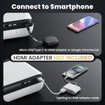 HAPPRUN 1080P Bluetooth Mini Projector for Mancaves