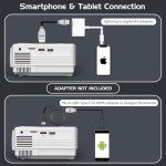 Bluetooth Mini Projector with Screen - Full HD 1080P