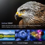 HOMPOW 1080P Bluetooth Mini Projector for Mancave