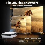 HAPPRUN 1080P Bluetooth Mini Projector for Mancaves