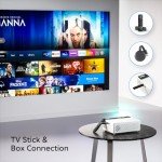 TMY Mini 1080P Bluetooth Projector for Movies