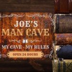 Personalized Rustic Man Cave Sign for Home