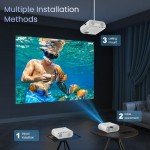 HOMPOW 1080P Bluetooth Mini Projector for Mancave