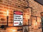 Funny Metal Sign: Beware of Wife Décor