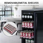 15" Black Beverage Fridge for Beer and Soda