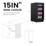15" Black Beverage Fridge for Beer and Soda