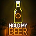 Hold My Beer Neon Sign for Mancave Decor