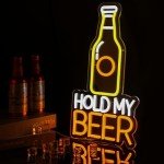 Hold My Beer Neon Sign for Mancave Decor