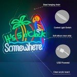 5 O'Clock Somewhere Neon Sign for Mancave