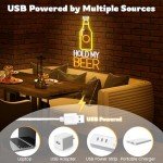 Hold My Beer Neon Sign for Mancave Decor