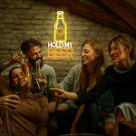 Hold My Beer Neon Sign for Mancave Decor