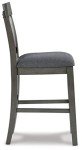 Dark Gray Upholstered Barstools - Set of 2